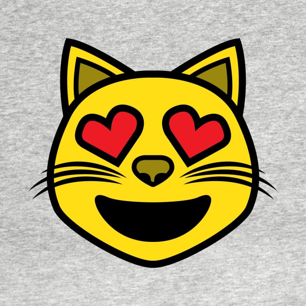 Cat Love Emoji Eyes - Cat Lover Cats by fromherotozero